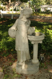 View of statue at the historic Woman's Club of Tallahassee located at 1513 Cristobal Drive in the Los Robles subdivision.