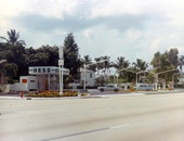 View of the Hess gas station on Federal Hwy in Fort Lauderdale, Florida.