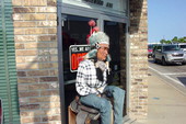 Indian chief mannequin in front of Count's Western Wear on Ridgewood Ave. at Dunlawton Ave. in Port Orange, Florida.