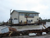 Steamer's Raw Bar, Inc. at 518 Hwy 98 west flooded during Hurricane Dennis - Apalachicola, Florida.