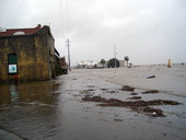 Street flooding from Hurricane Dennis in Apalachicola.