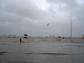 Flooded streets in Apalachicola during Hurricane Dennis.