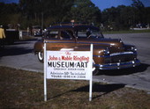 View showing sign at the John & Mable Ringling Museum of Art in Sarasota, Florida.