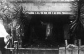 View showing a statue of Chief Osceola in the garden at the Oldest House attraction in St. Augustine, Florida.