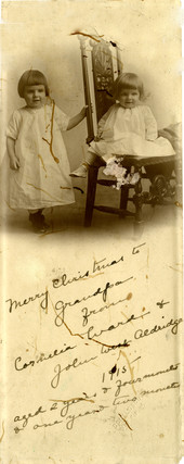 Christmas card with portrait of Aldridge siblings from Tallahassee.