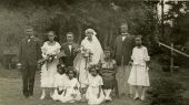 Portrait of an African American wedding party in Hibernia.