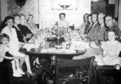 Florida Governor Millard Caldwell and family at a reunion at the Mansion