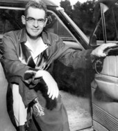 Florida Governor Dan McCarty stepping out of a car after being hospitalized - Tallahassee, Florida