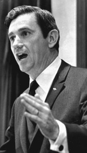 Florida Governor Askew addressing members of the Florida Chamber of Commerce