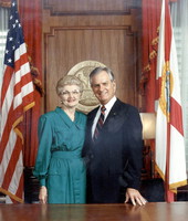 Florida Governor Wayne Mixson and his wife Margie at office.