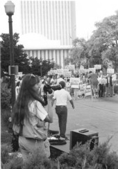 Lawton Chiles and Buddy MacKay campaigning in Florida's gubernatorial race.