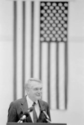 Florida Governor Lawton Chiles delivering a speech.