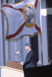 Florida Governor Bob Graham delivering an inaugural address.