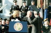 Florida Treasurer Tom Gallagher taking oath of office.