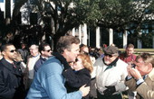 Governor Jeb Bush before inaugural parade.