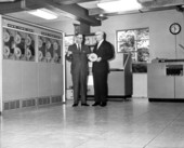 Thomas D. Bailey and Ray Green with Univac computer