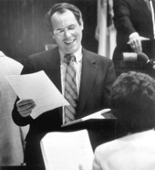 Florida Senate Appropriations chairman Pat Neal laughing over a proposal.
