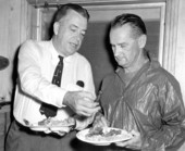 Florida legislative senators sharing food