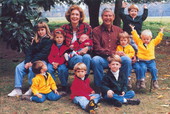 Graham family celebrating Thanksgiving Day at their farm in Georgia.