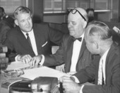 Men involved in the political process