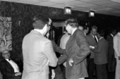United States Senator Lawton Chiles speaking with two gentlemen