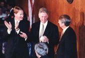 President Clinton welcomed at joint session of Florida's legislature.