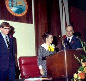 Neva Ann Steeves Sessums at the podium in the Florida House of Representatives - Tallahassee, Florida.