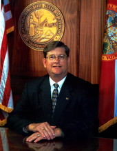 Portrait of Florida's Commissioner of Agriculture and Consumer Services Charles H. Bronson - Tallahassee, Florida.