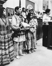 Members of the Florida Seminole Tribe and the Florida Miccosukee Tribe in the Florida Senate - Tallahassee, Florida.