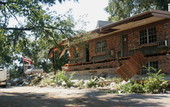 View showing demolition of building at 319 West Madison Street - Tallahassee, Florida.