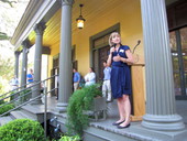 Holly Benson at the Brokaw-McDougall House in Tallahassee campaigning for the attorney general office.