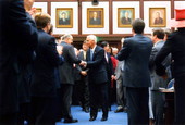 Governor Charlie Crist being greeted by the Florida Legislature in Tallahassee, Florida.