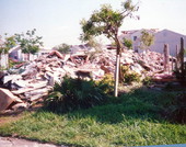 View of house remains left by Hurricane Andrew - Miami, Florida.