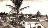 View looking east over cottages at the Layton's Cottage, Trailer, and Fishing Park - Riviera Beach, Florida.