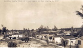 View looking east over cottages at the Layton's Cottage, Trailer, and Fishing Park - Riviera Beach, Florida.