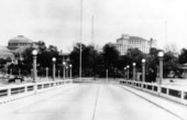 Causeway to the beach, looking back towards town and Fort Harrison Hotel - Clearwater, Florida
