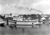 Bird's eye view of the steamboat "Favorite"