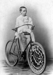 Clarence B. Collins, Jr. poses with his bicycle - Tallahassee, Florida.