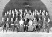 Group portrait of the Platonic Debating Society at Florida State College - Tallahassee, Florida.