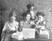 Members of FSCW's Dew-Drop Inn Club dressed in Japanese kimonos - Tallahassee, Florida.