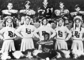 Group portrait of Florida State University cheerleaders - Tallahassee, Florida.