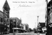 Street scene of Orange Avenue - Orlando, Florida.