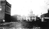 Looking west on East Washington Street at the courthouse - Monticello, Florida