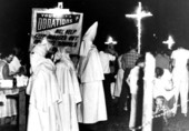 Recruiting rally for the Ku Klux Klan