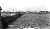 View of the bayfront from the Orange Belt Railway pier extension of Central Avenue - Saint Petersburg, Florida.