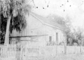 Side view of an old wooden house - Sarasota, Florida.