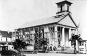 Work being performed on the First Presbyterian Church building - Tallahassee, Florida.