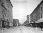 View looking down Bay Street - Jacksonville, Florida.