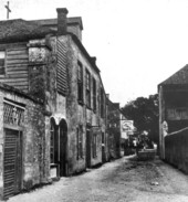Saint George Street showing the old Spanish convent - Saint Augustine, Florida
