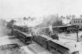 Trains at the South Florida Railroad Company depot - Sanford, Florida.